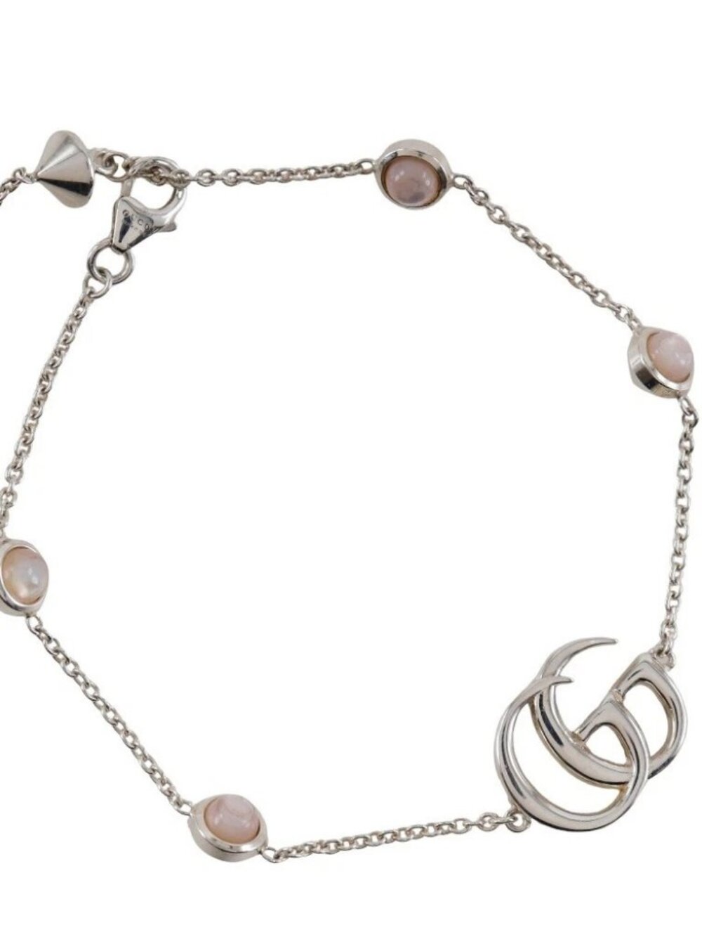 GUCCI Double G Bracelet Silver925/Mother of pearl 6.3g Women